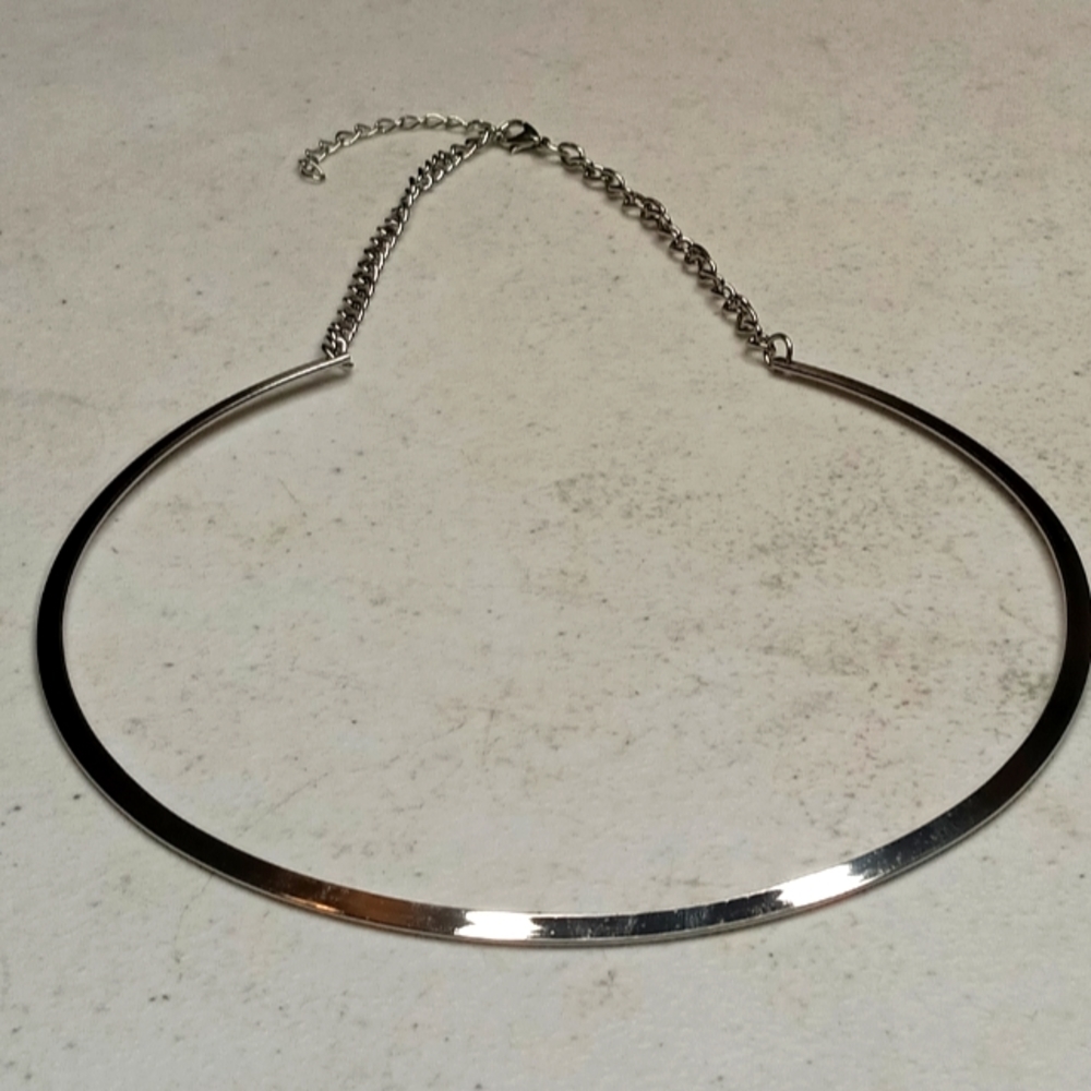 Simple necklace silver adjustable